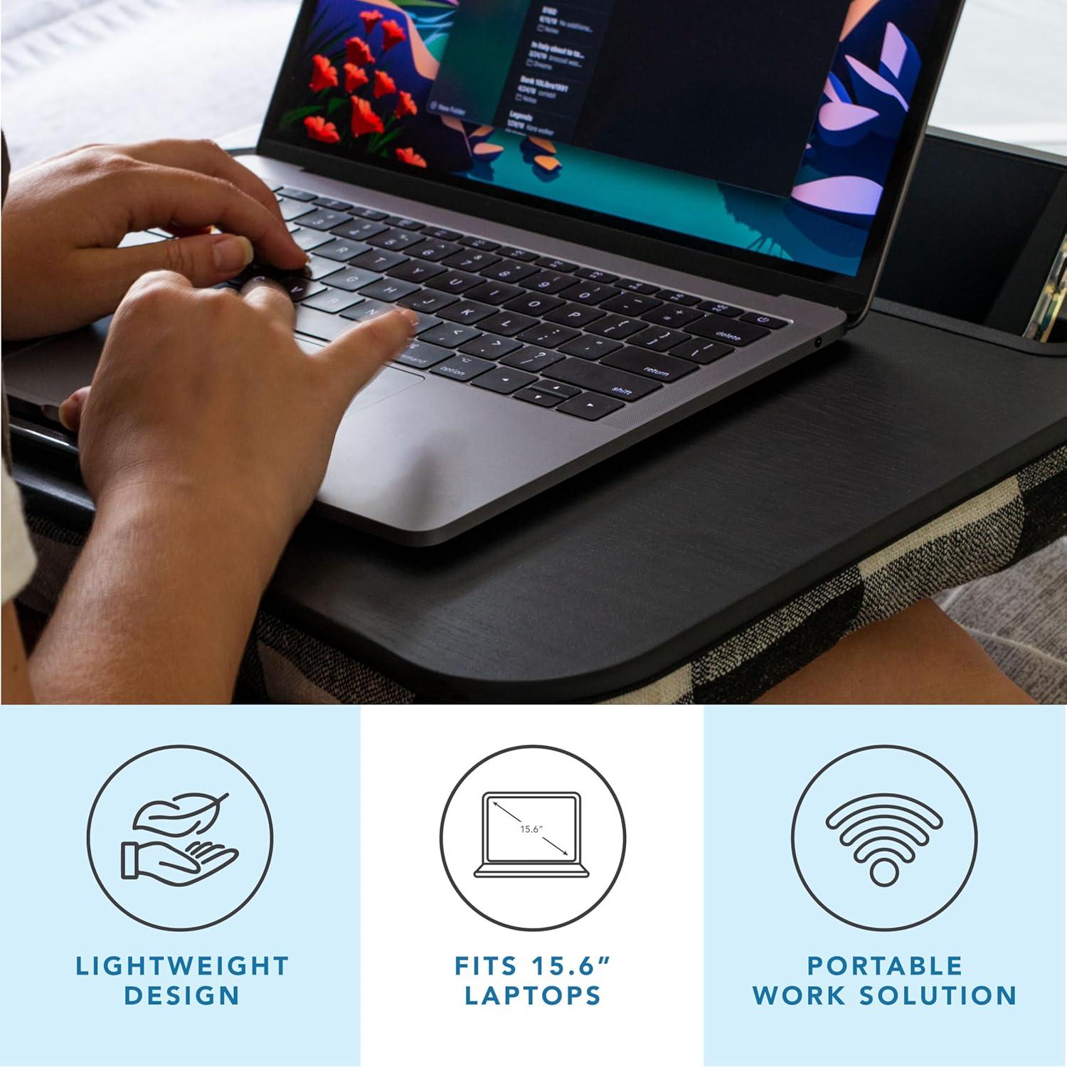 imageLAPGEAR Designer Lap Desk with Phone Holder and Device Ledge  Buffalo Check  Fits up to 156 Inch Laptops  Style No 45428Buffalo Check