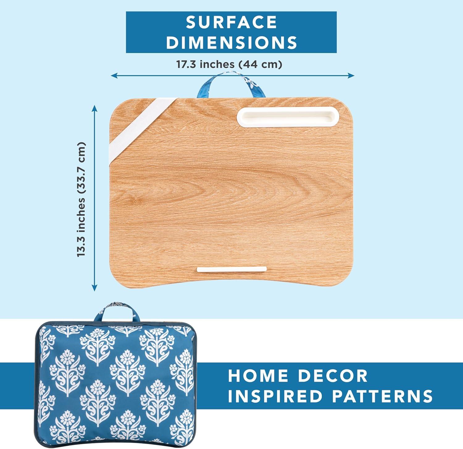 imageLAPGEAR Designer Lap Desk with Phone Holder and Device Ledge  Buffalo Check  Fits up to 156 Inch Laptops  Style No 45428Floral Block Print