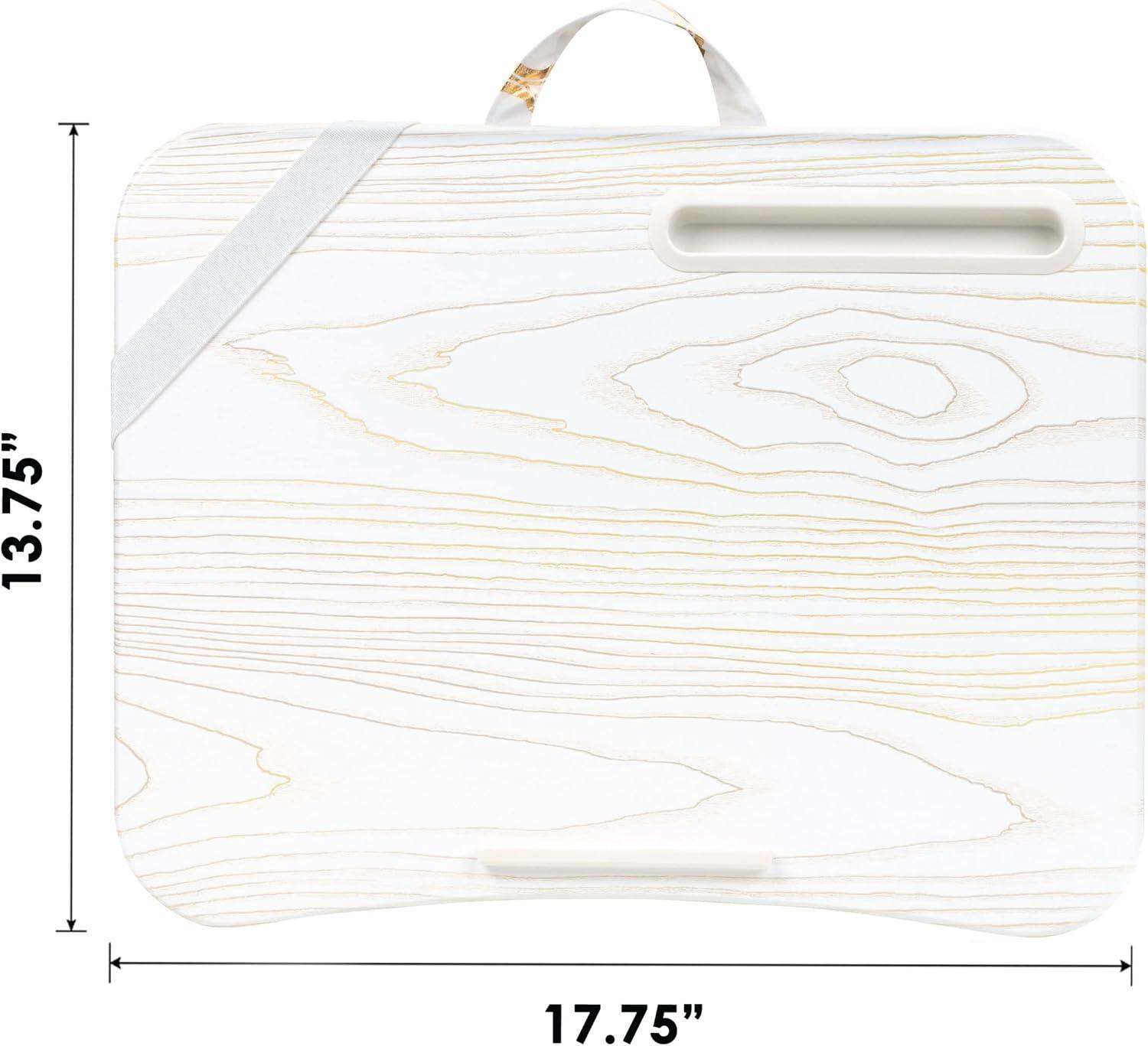 imageLAPGEAR Designer Lap Desk with Phone Holder and Device Ledge  Buffalo Check  Fits up to 156 Inch Laptops  Style No 45428Gold Quatrefoil