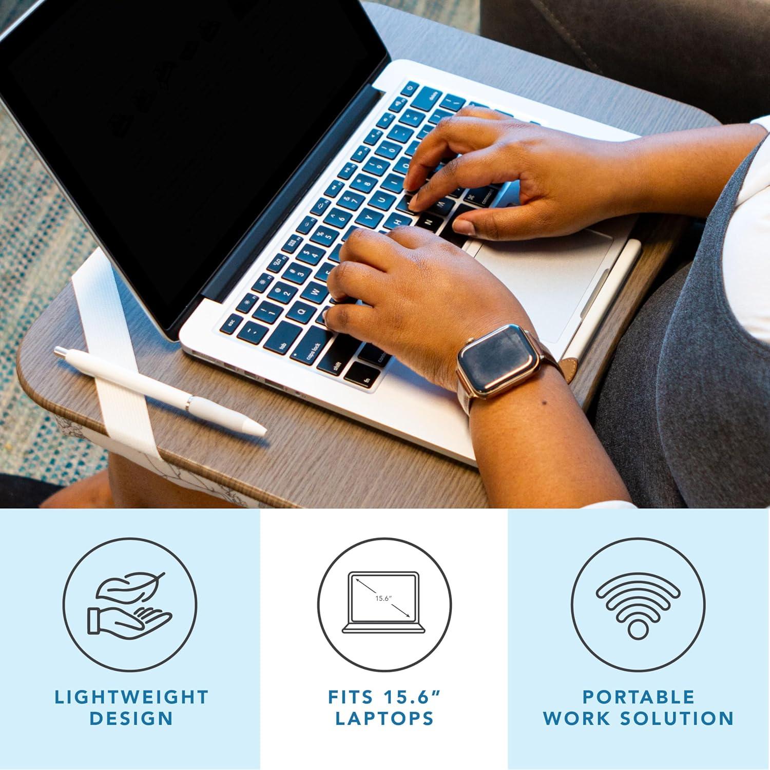 imageLAPGEAR Designer Lap Desk with Phone Holder and Device Ledge  Buffalo Check  Fits up to 156 Inch Laptops  Style No 45428Hummingbird Toile