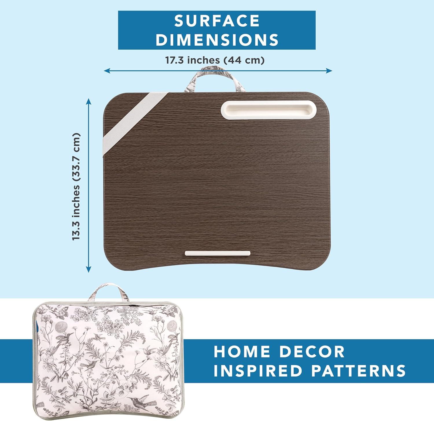 imageLAPGEAR Designer Lap Desk with Phone Holder and Device Ledge  Buffalo Check  Fits up to 156 Inch Laptops  Style No 45428Hummingbird Toile