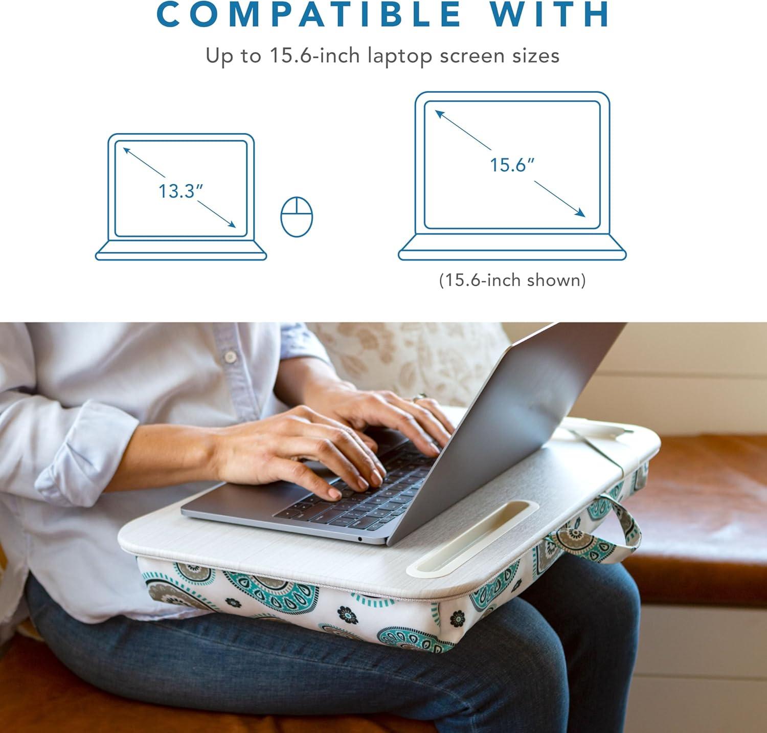 imageLAPGEAR Designer Lap Desk with Phone Holder and Device Ledge  Buffalo Check  Fits up to 156 Inch Laptops  Style No 45428Medallion