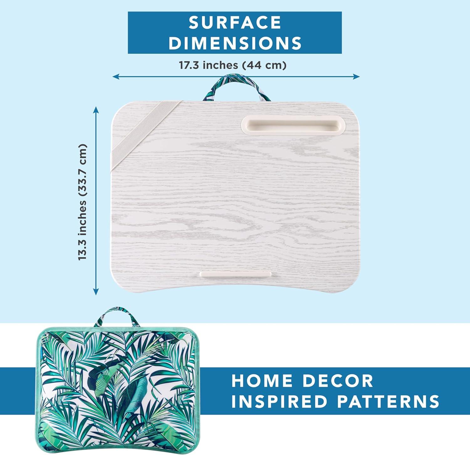 imageLAPGEAR Designer Lap Desk with Phone Holder and Device Ledge  Buffalo Check  Fits up to 156 Inch Laptops  Style No 45428Tropical Palms