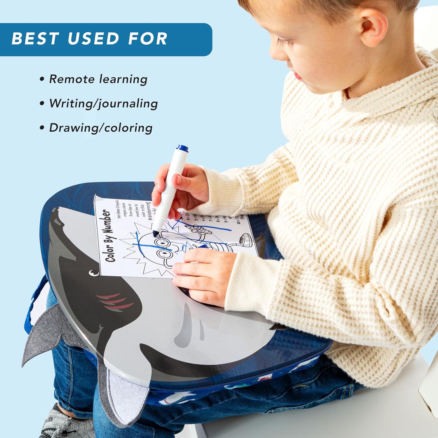 imageLAPGEAR Lap Pets Lap Desk for Lil Kids  Unicorn  Fits up to 116 Inch Laptops  Style No 46747Shark