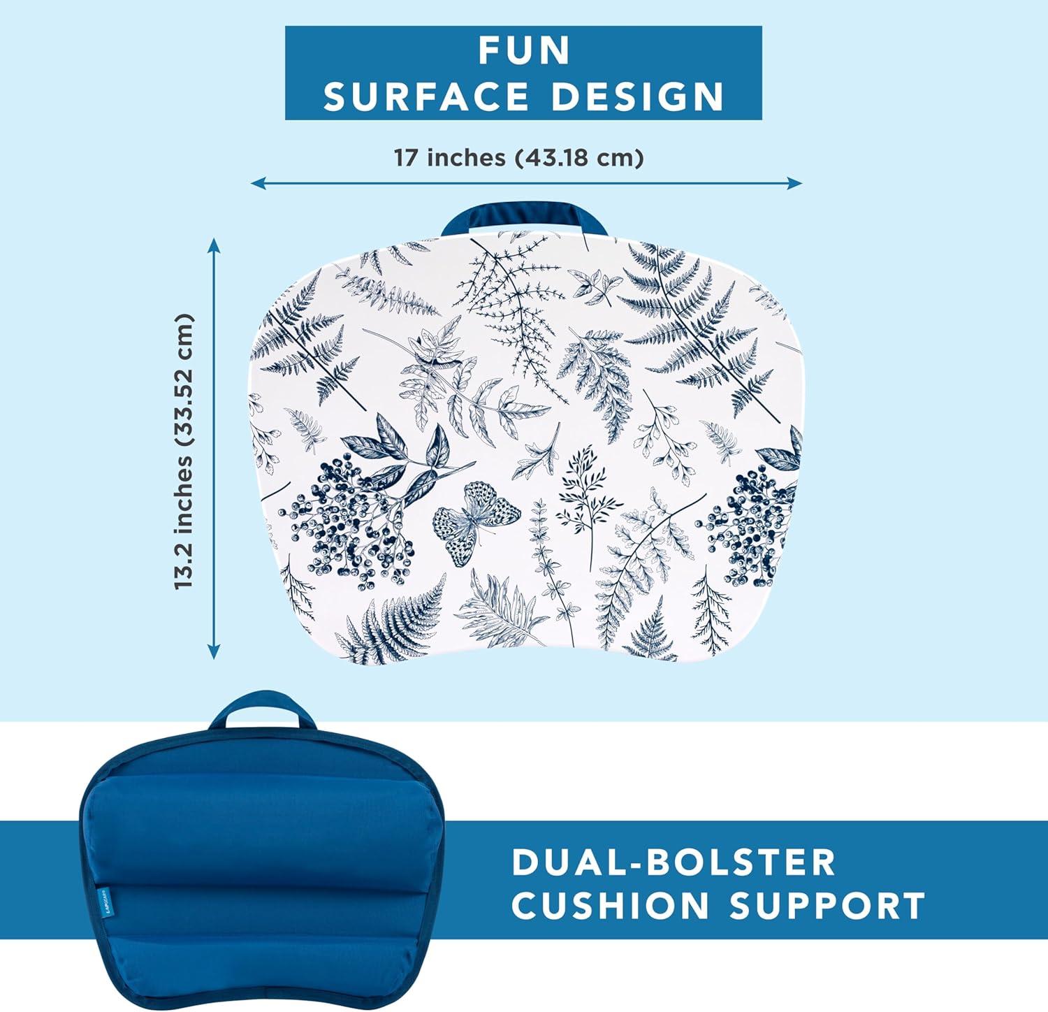 imageLAPGEAR MyStyle Portable Lap Desk with Cushion  Unicorn  Fits up to 156 Inch Laptops  Style No 45357Blue Garden