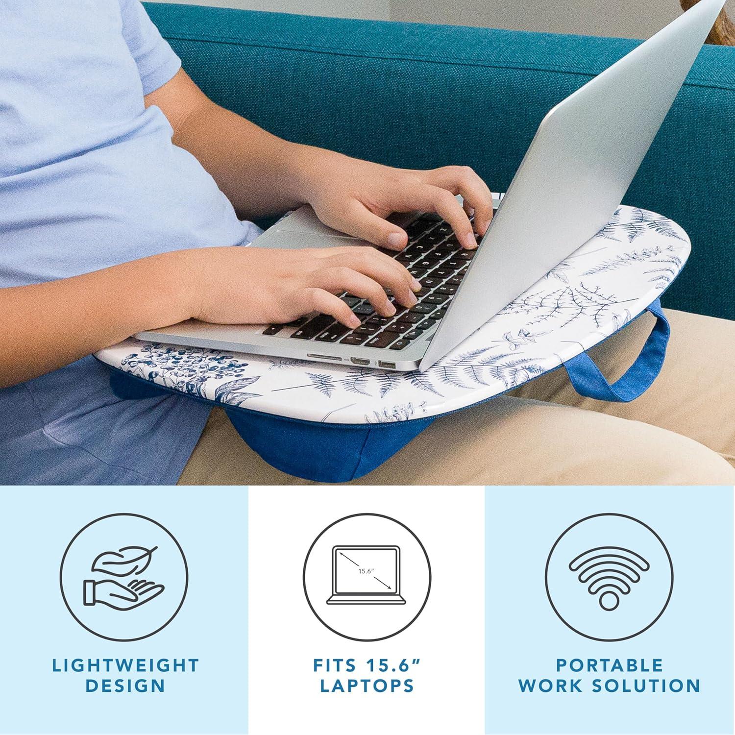 imageLAPGEAR MyStyle Portable Lap Desk with Cushion  Unicorn  Fits up to 156 Inch Laptops  Style No 45357Blue Garden
