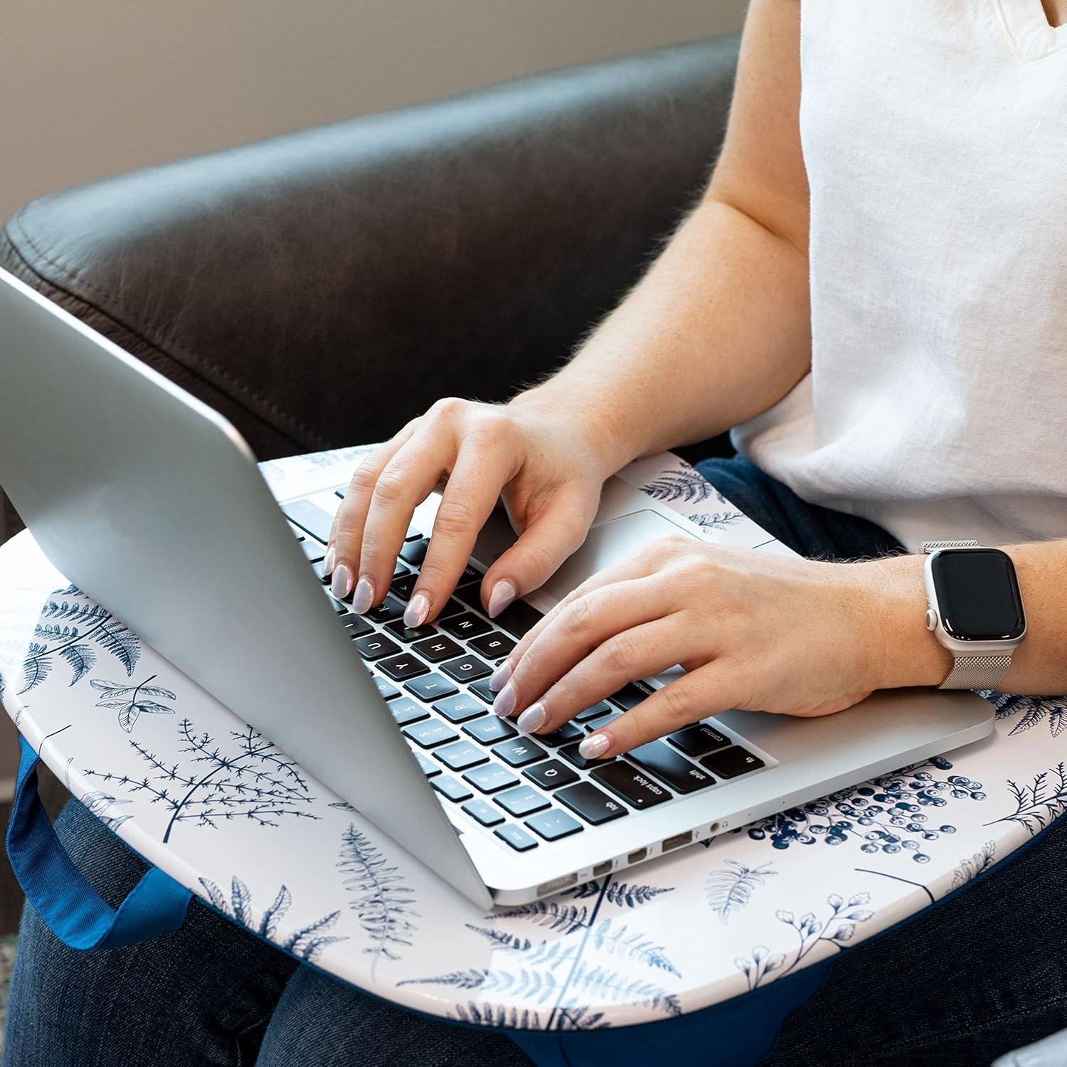 imageLAPGEAR MyStyle Portable Lap Desk with Cushion  Unicorn  Fits up to 156 Inch Laptops  Style No 45357Blue Garden