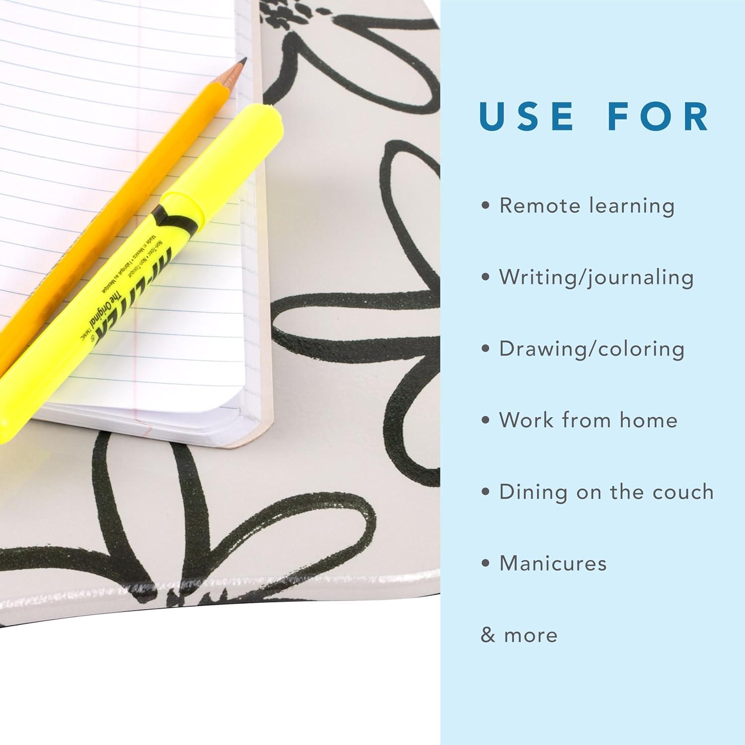 imageLAPGEAR MyStyle Portable Lap Desk with Cushion  Unicorn  Fits up to 156 Inch Laptops  Style No 45357Brushed Flower