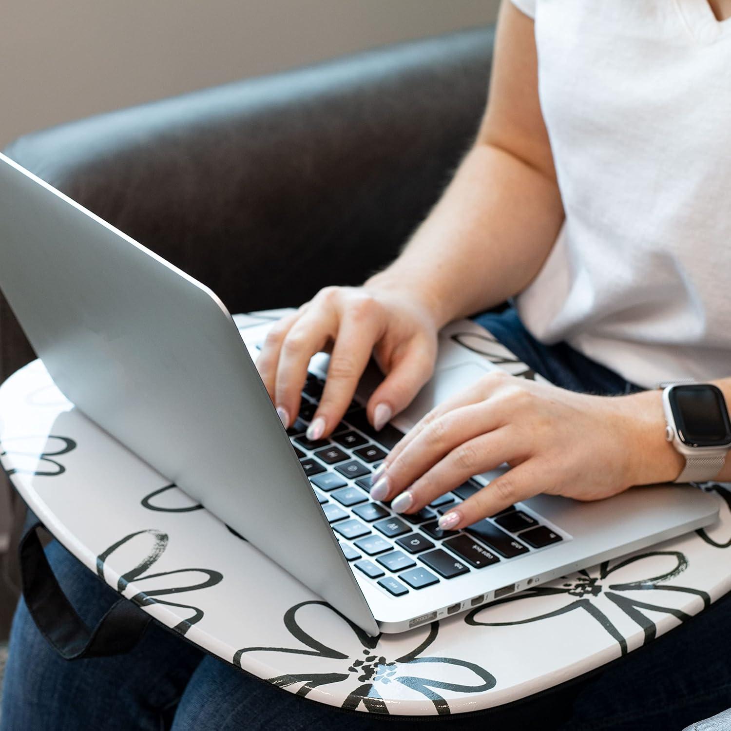 imageLAPGEAR MyStyle Portable Lap Desk with Cushion  Unicorn  Fits up to 156 Inch Laptops  Style No 45357Brushed Flower