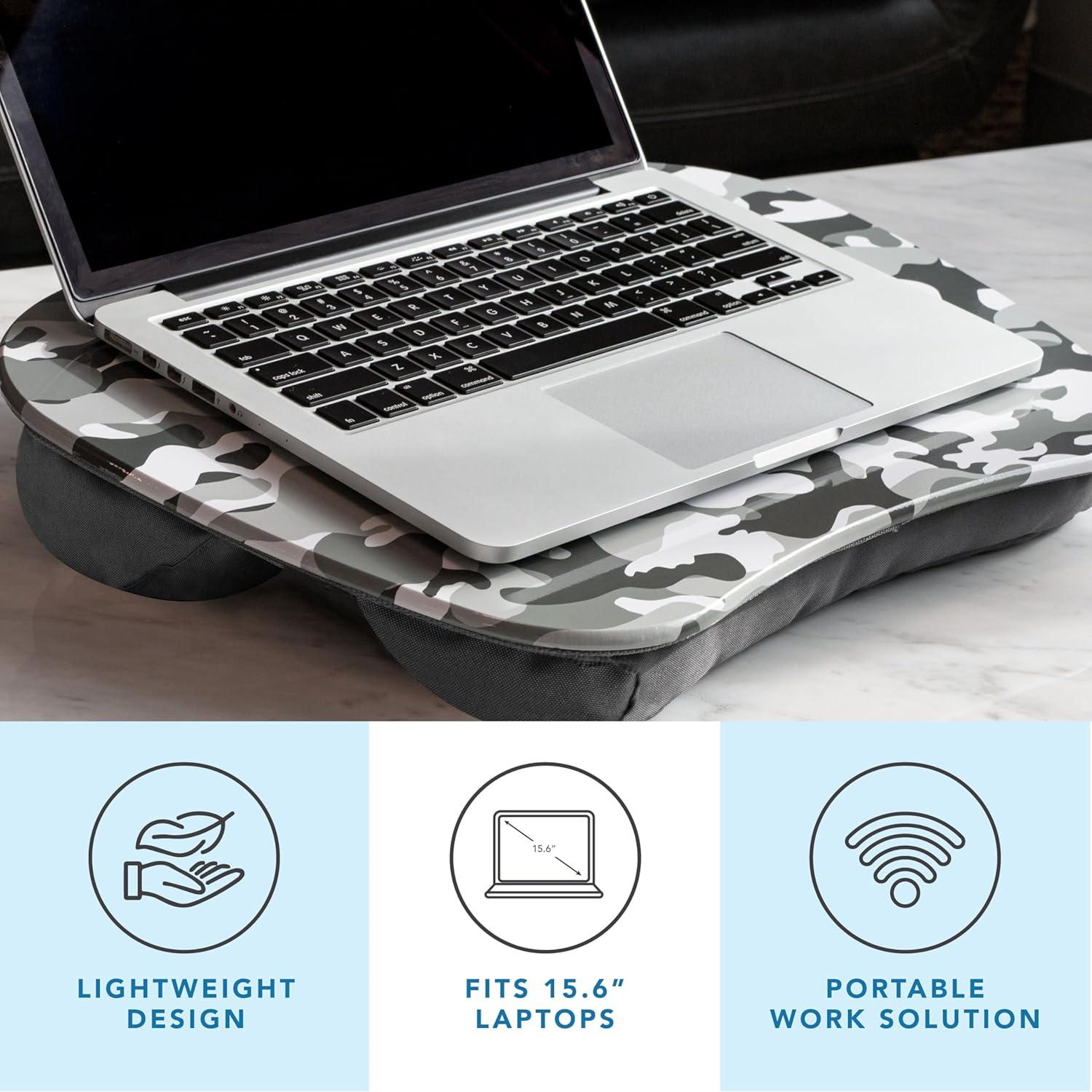 imageLAPGEAR MyStyle Portable Lap Desk with Cushion  Unicorn  Fits up to 156 Inch Laptops  Style No 45357Gray Camo