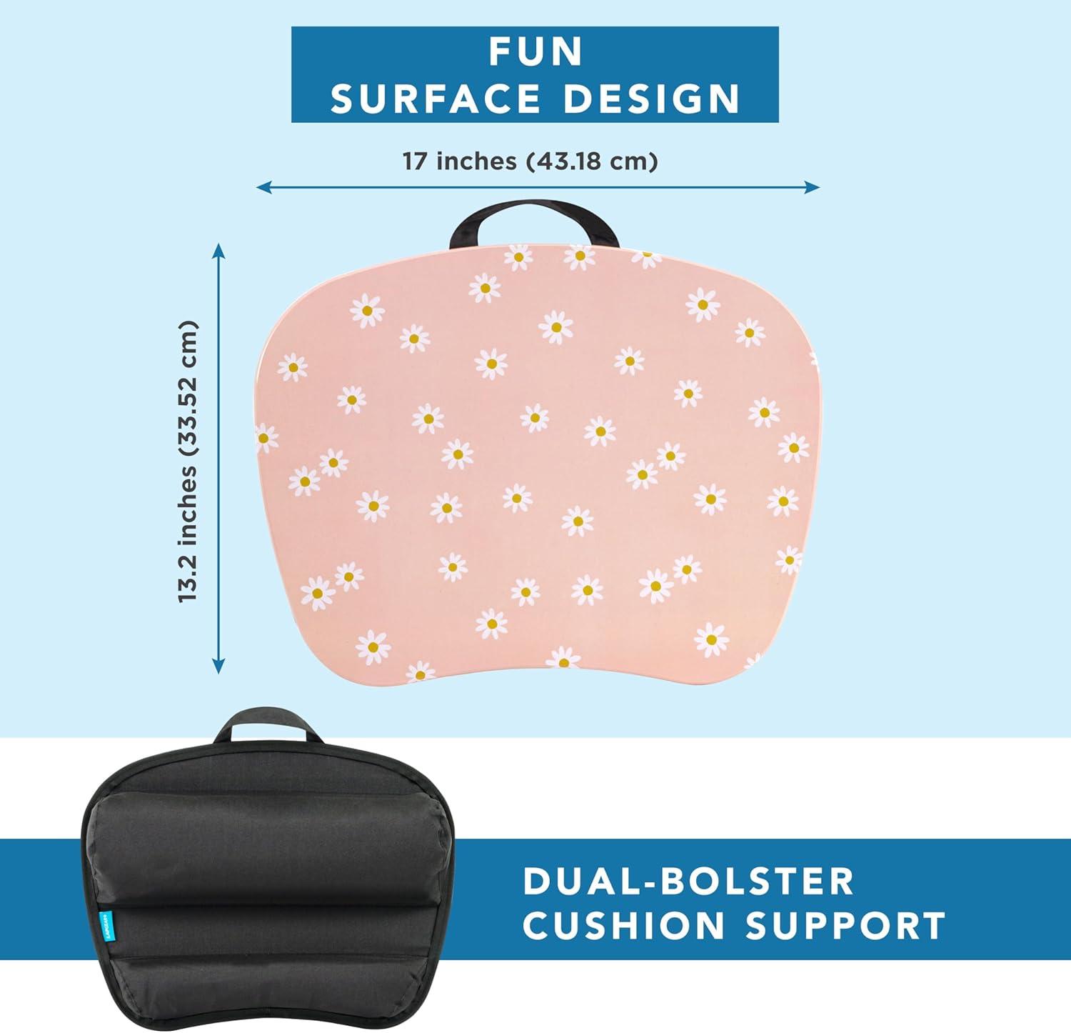 imageLAPGEAR MyStyle Portable Lap Desk with Cushion  Unicorn  Fits up to 156 Inch Laptops  Style No 45357Pink Daisy