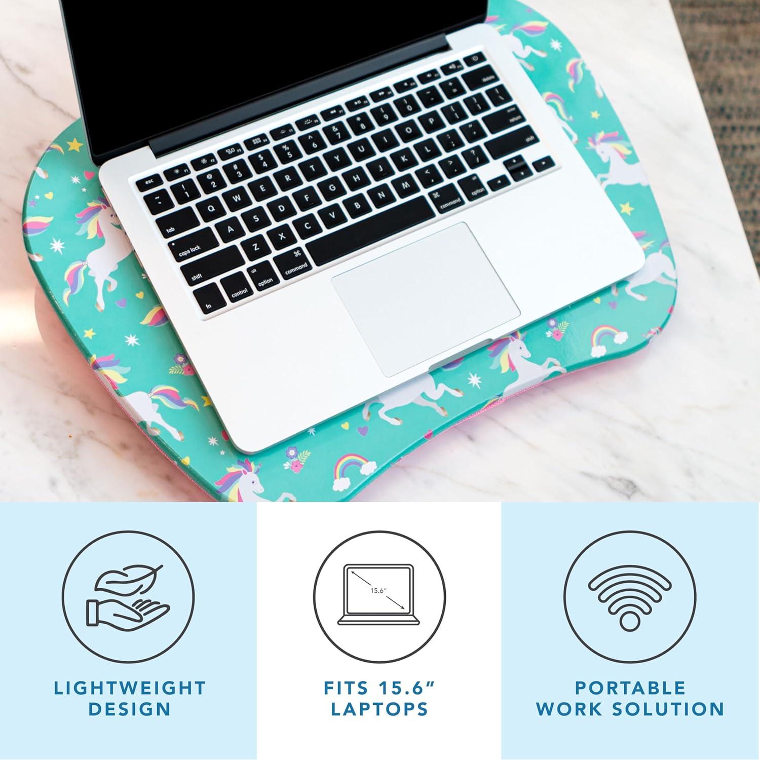 imageLAPGEAR MyStyle Portable Lap Desk with Cushion  Unicorn  Fits up to 156 Inch Laptops  Style No 45357Unicorn