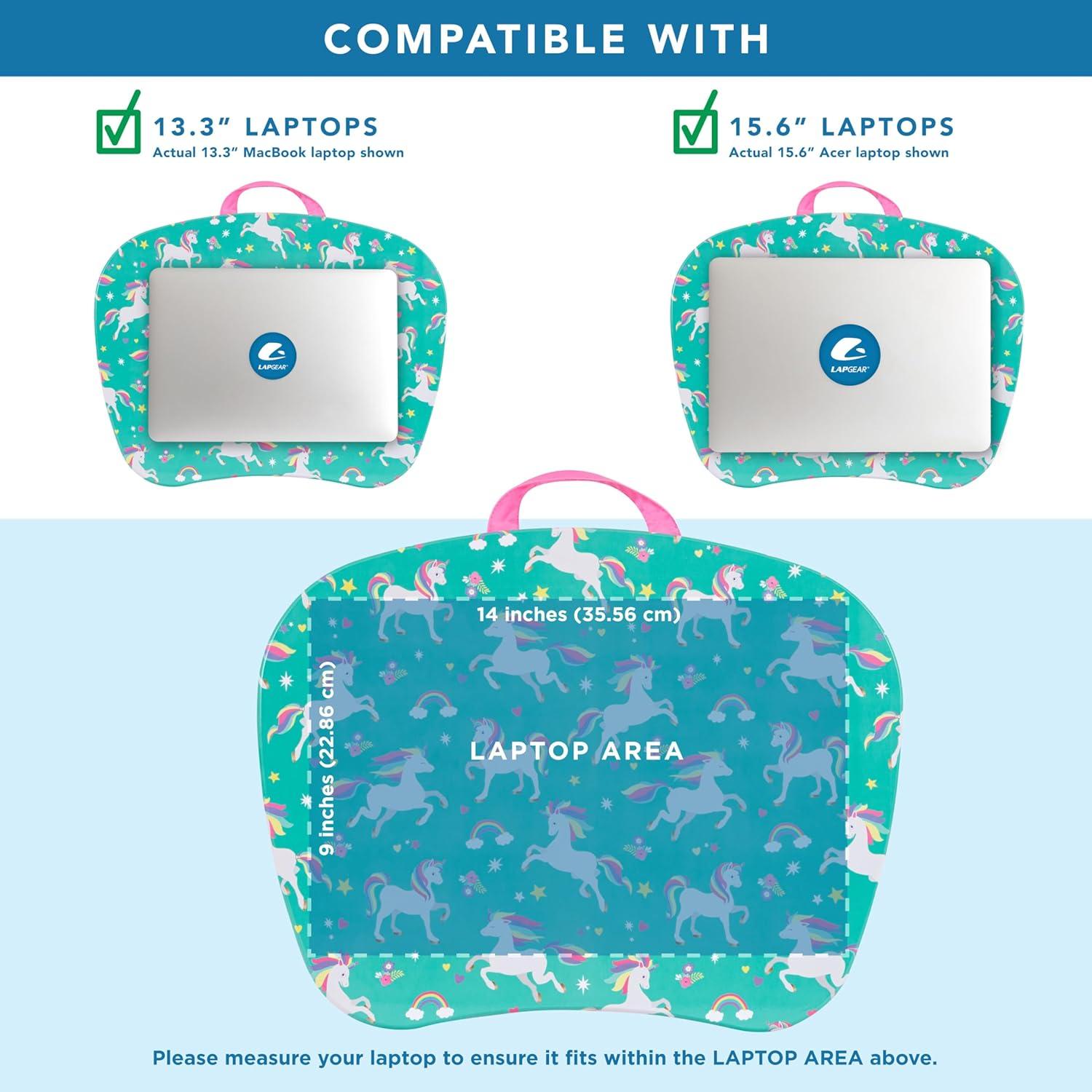imageLAPGEAR MyStyle Portable Lap Desk with Cushion  Unicorn  Fits up to 156 Inch Laptops  Style No 45357Unicorn