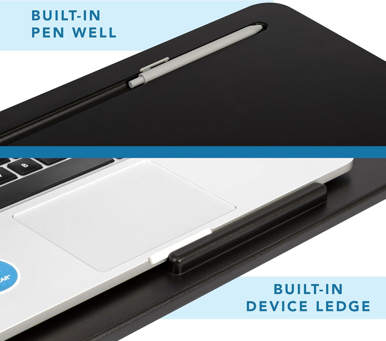 imageLAPGEAR Original Lap Desk  Large 179 x 13  Fits Up to 173 Laptops  Cushioned with Device Ledge Pencil Tray ampamp Handle  Portable ampamp Lightweight  Charcoal  Style No 45155Black