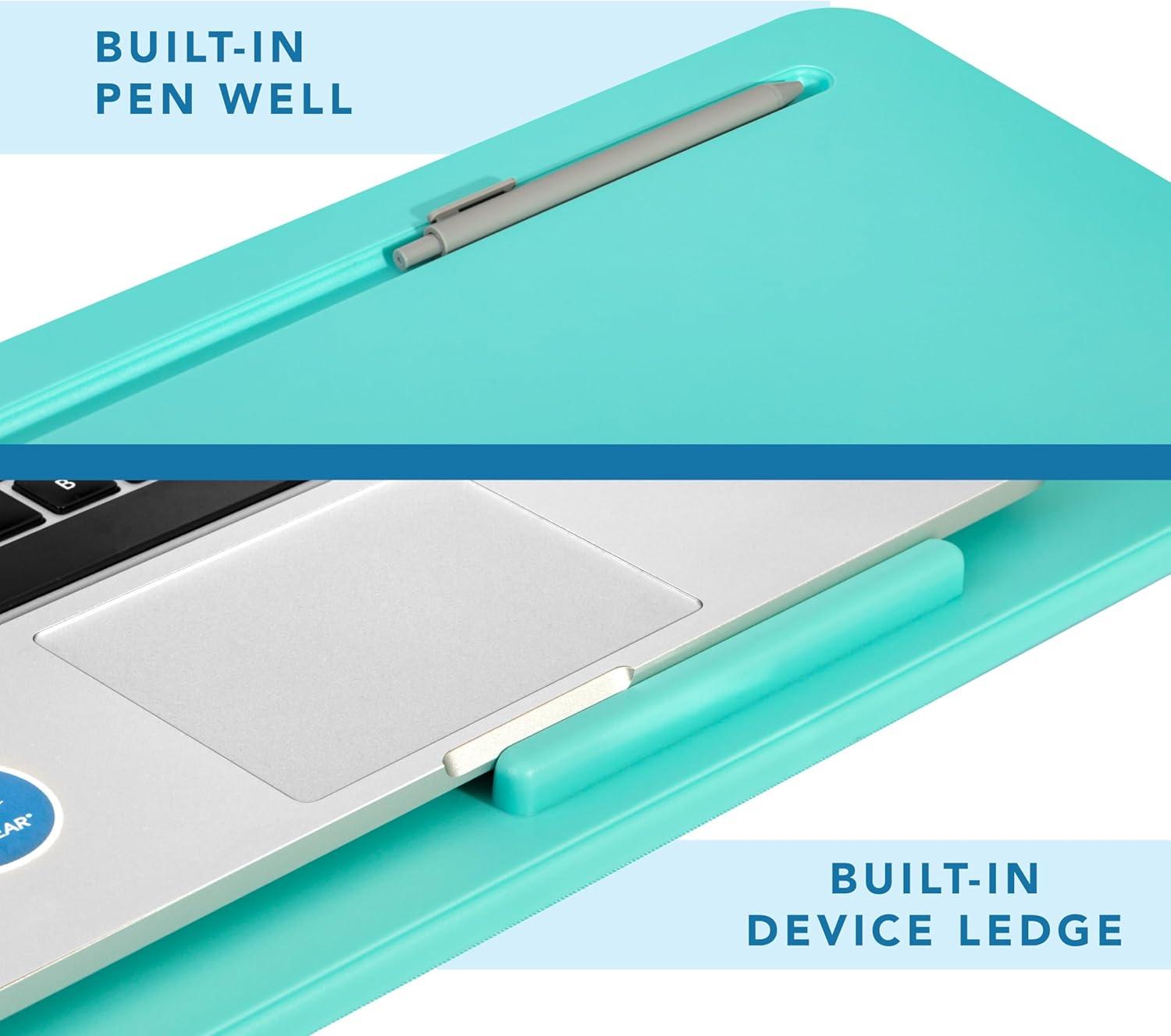 imageLAPGEAR Original Lap Desk  Large 179 x 13  Fits Up to 173 Laptops  Cushioned with Device Ledge Pencil Tray ampamp Handle  Portable ampamp Lightweight  Charcoal  Style No 45155Aqua Sky
