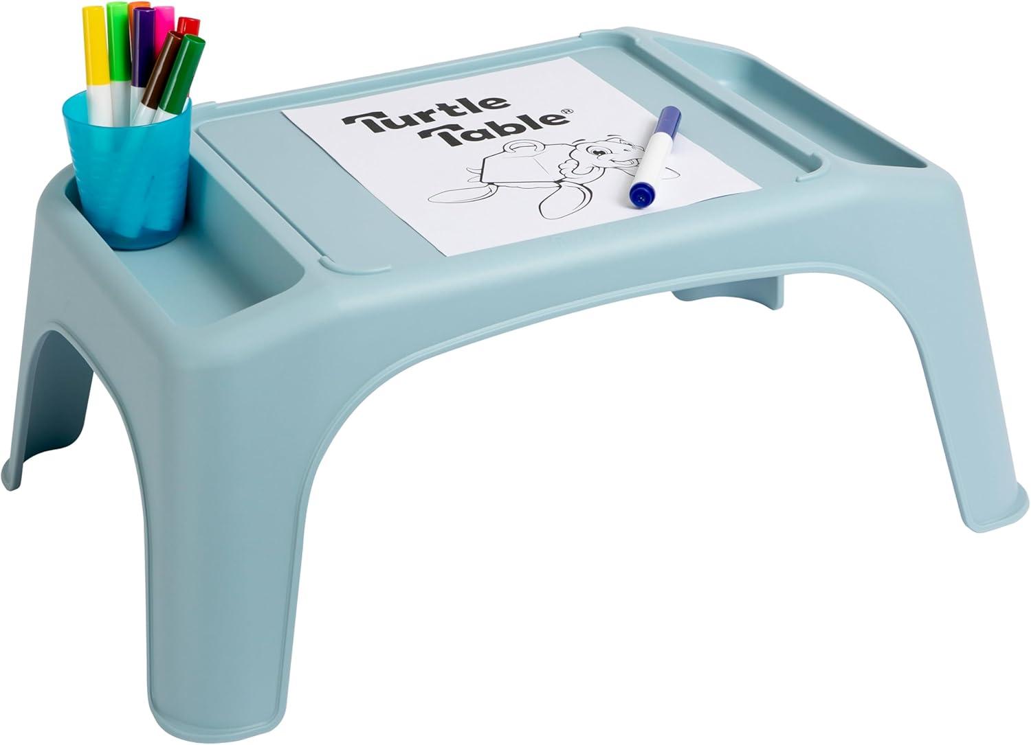 imageLAPGEAR Turtle Table Kids Flexible Seating Lap Desk Tray with Storage for Snacks Play Classroom and Sensory Activities  Assorted Pastels  Pack of 8  Style No 20120Sky Blue