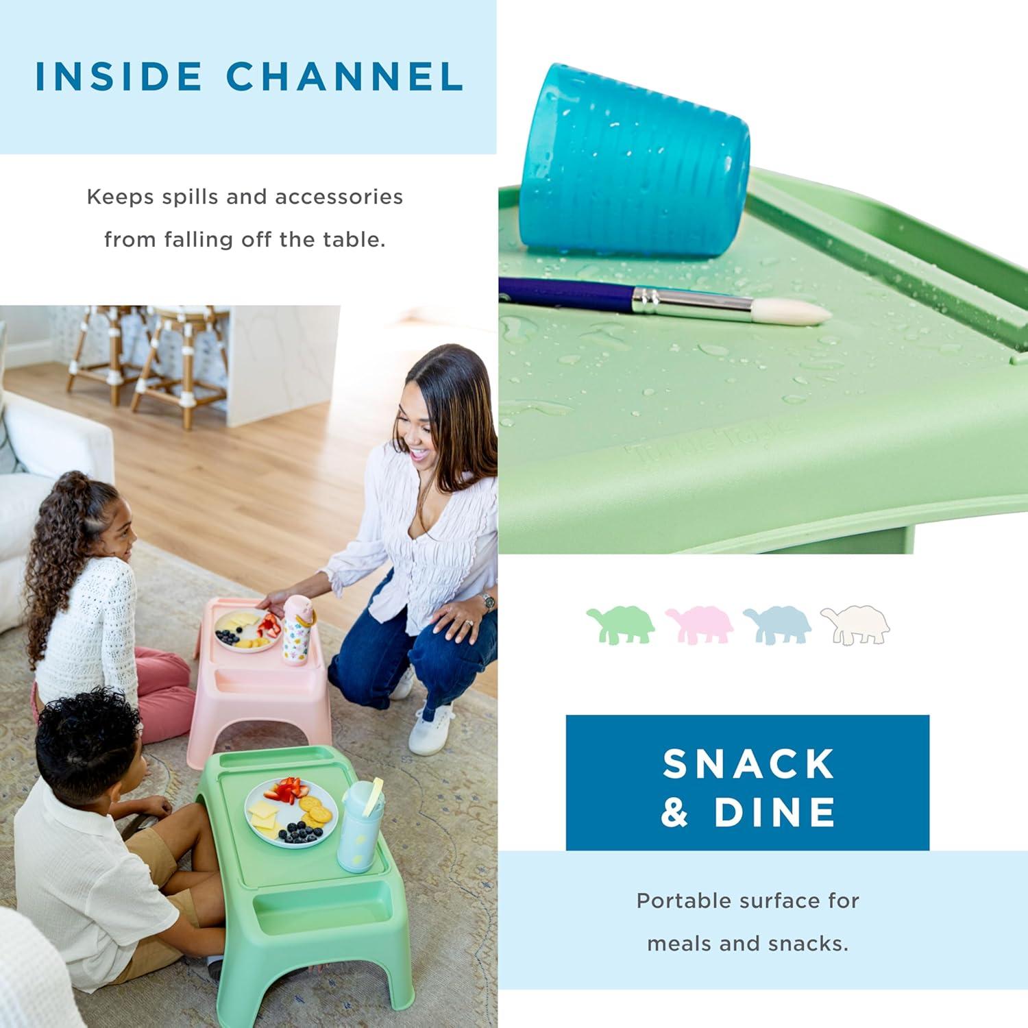 imageLAPGEAR Turtle Table Kids Flexible Seating Lap Desk Tray with Storage for Snacks Play Classroom and Sensory Activities  Assorted Pastels  Pack of 8  Style No 20120Sage Green