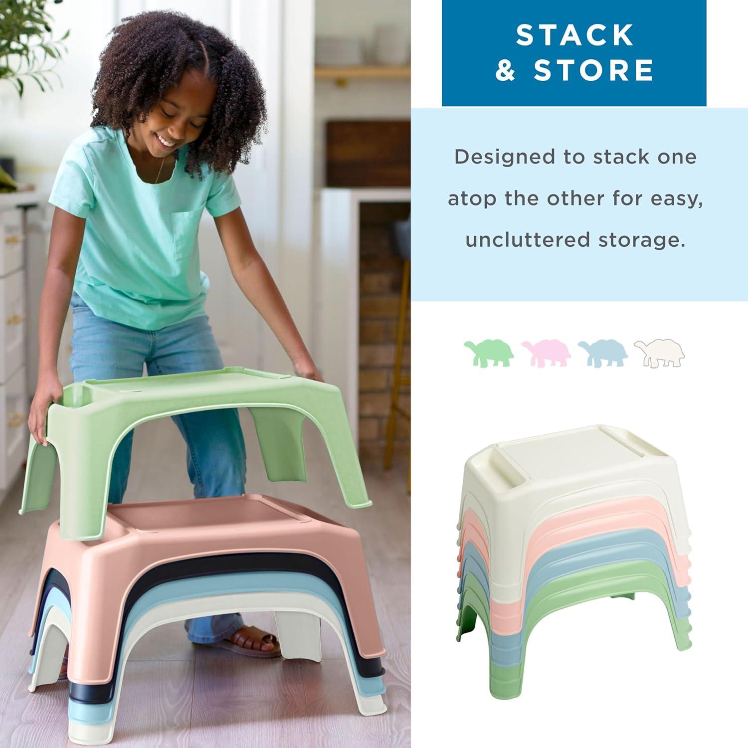 imageLAPGEAR Turtle Table Kids Flexible Seating Lap Desk Tray with Storage for Snacks Play Classroom and Sensory Activities  Assorted Pastels  Pack of 8  Style No 20120Sage Green