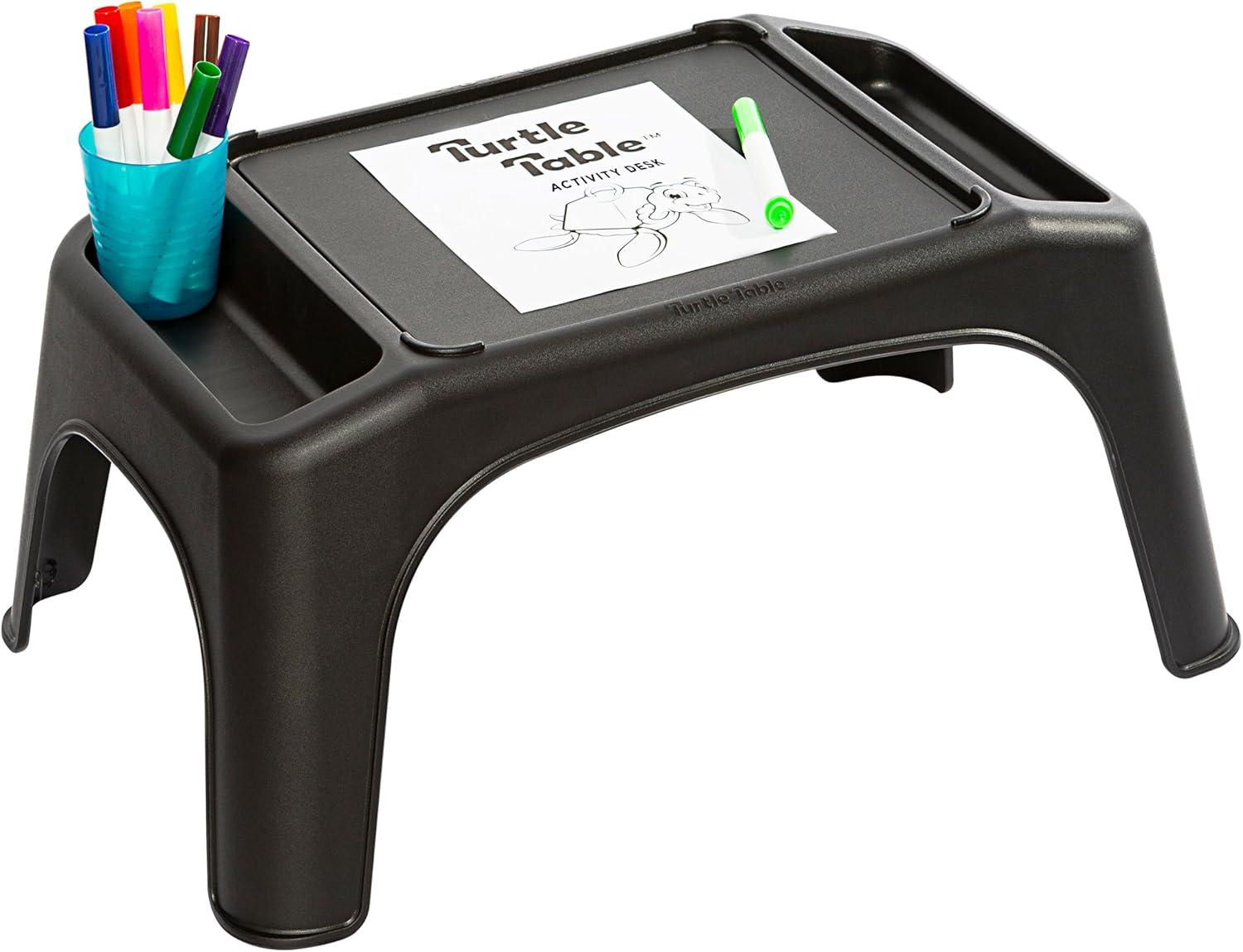 imageLAPGEAR Turtle Table Kids Flexible Seating Lap Desk Tray with Storage for Snacks Play Classroom and Sensory Activities  Assorted Pastels  Pack of 8  Style No 20120Black