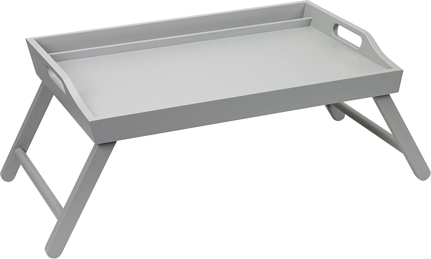 imageROSSIE HOME Extra Large Bamboo Bed Tray Lap Tray Lap Desk with Phone Holder  Fits up to 173 Inch Laptops and Most Tablets  Natural  Style No 78107Calming Gray