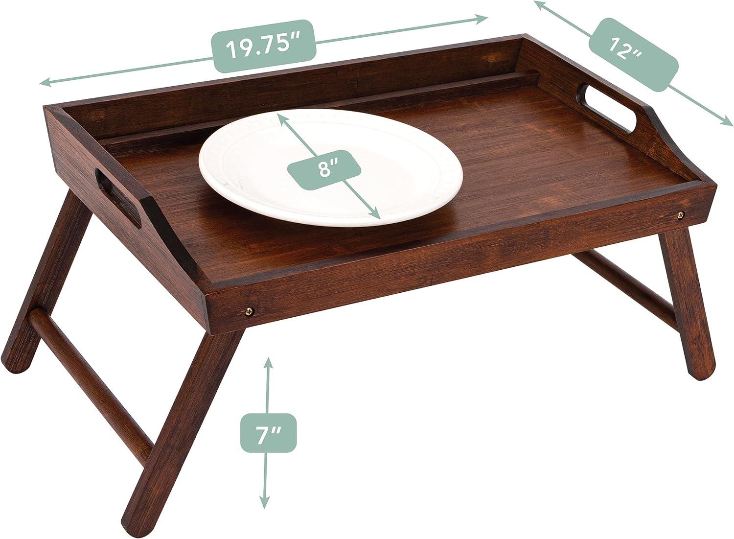 imageROSSIE HOME Extra Large Bamboo Bed Tray Lap Tray Lap Desk with Phone Holder  Fits up to 173 Inch Laptops and Most Tablets  Natural  Style No 78107Java Bamboo