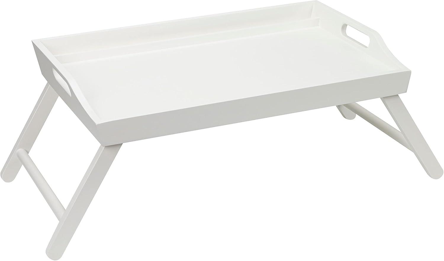 imageROSSIE HOME Extra Large Bamboo Bed Tray Lap Tray Lap Desk with Phone Holder  Fits up to 173 Inch Laptops and Most Tablets  Natural  Style No 78107Soft White