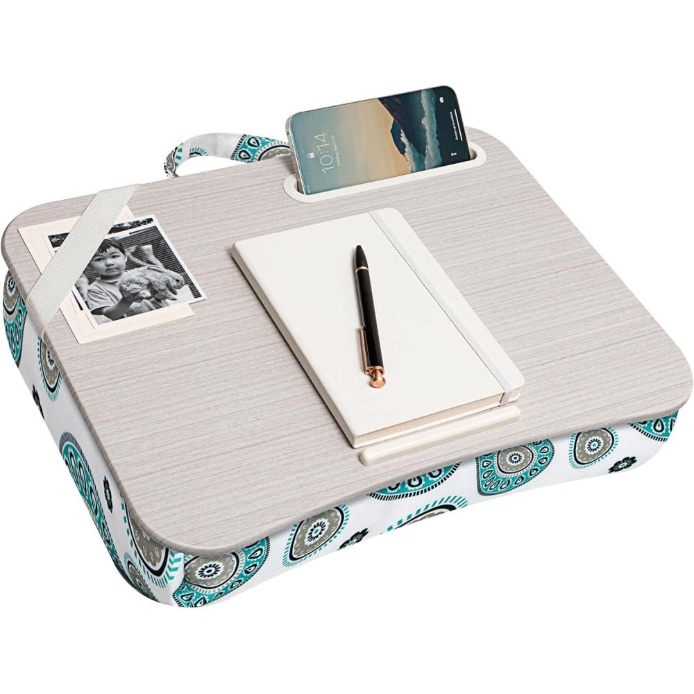 imageLAPGEAR Designer Lap Desk with Phone Holder and Device Ledge  Buffalo Check  Fits up to 156 Inch Laptops  Style No 45428Medallion