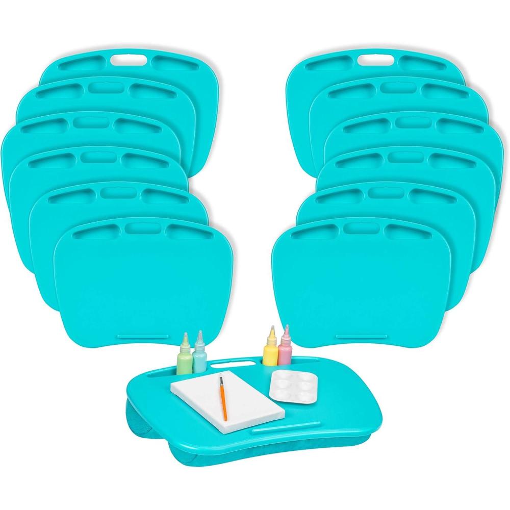 imageLAPGEAR MyDesk Lap Desk with Device Ledge and Phone Holder  Rose Quartz  Fits up to 156 Inch Laptops  Style No 44434Turquoise