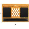 imageLAPGEAR Bamboo Pro Lap Board with Wrist Rest Mouse Pad and Phone Holder  Natural  Fits up to 173 Inch Laptops and Most Tablets  Style No 77101
