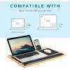 imageLAPGEAR Bamboo Pro Lap Board with Wrist Rest Mouse Pad and Phone Holder  Natural  Fits up to 173 Inch Laptops and Most Tablets  Style No 77101