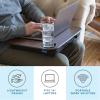 imageLAPGEAR Cup Holder Lap Desk with Device Ledge  White Marble  Fits up to 14 Inch Laptops  Style No 46305Espresso Woodgrain