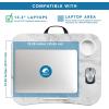 imageLAPGEAR Cup Holder Lap Desk with Device Ledge  White Marble  Fits up to 14 Inch Laptops  Style No 46305White Marble