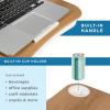 imageLAPGEAR Cup Holder Lap Desk with Device Ledge  White Marble  Fits up to 14 Inch Laptops  Style No 46305White Oak Woodgrain