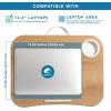 imageLAPGEAR Cup Holder Lap Desk with Device Ledge  White Marble  Fits up to 14 Inch Laptops  Style No 46305White Oak Woodgrain