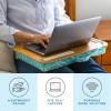 imageLAPGEAR Designer Lap Desk with Phone Holder and Device Ledge  Buffalo Check  Fits up to 156 Inch Laptops  Style No 45428Aqua Trellis
