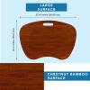 imageLAPGEAR Extra Large Bamboo Lap Desk  Chestnut  Fits up to 173 Inch Laptops  Style No 91692Chestnut