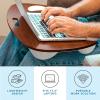 imageLAPGEAR Extra Large Bamboo Lap Desk  Chestnut  Fits up to 173 Inch Laptops  Style No 91692Chestnut