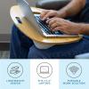 imageLAPGEAR Extra Large Bamboo Lap Desk  Chestnut  Fits up to 173 Inch Laptops  Style No 91692Natural