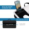 imageLAPGEAR Home Office Lap Desk  LeftHanded  with Mouse Pad Device Ledge and Phone Holder  White Marble  Fits up to 156 Inch Laptops  Style No 91411White Marble