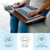imageLAPGEAR Home Office Pro Lap Desk with Wrist Rest Mouse Pad and Phone Holder  Taj Mahal Marble  Fits up to 156 Inch Laptops  Style No 91601Espresso Woodgrain