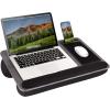 imageLAPGEAR Home Office Pro Lap Desk with Wrist Rest Mouse Pad and Phone Holder  Taj Mahal Marble  Fits up to 156 Inch Laptops  Style No 91601Gray Woodgrain
