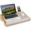 imageLAPGEAR Home Office Pro Lap Desk with Wrist Rest Mouse Pad and Phone Holder  Taj Mahal Marble  Fits up to 156 Inch Laptops  Style No 91601Oak Woodgrain