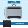 imageLAPGEAR Memory Foam Lap Desk with Wrist Rest and Media Slot  Medium  Silver Carbon  Fits up to 156 Inch Laptops and Most Tablet Devices  Style No 91335Silver Carbon