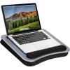 imageLAPGEAR Memory Foam Lap Desk with Wrist Rest and Media Slot  Medium  Silver Carbon  Fits up to 156 Inch Laptops and Most Tablet Devices  Style No 91335Silver Carbon