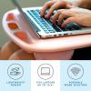 imageLAPGEAR MyDesk Lap Desk with Device Ledge and Phone Holder  Rose Quartz  Fits up to 156 Inch Laptops  Style No 44434Rose Quartz
