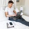imageLAPGEAR Original Lap Desk  Large 179 x 13  Fits Up to 173 Laptops  Cushioned with Device Ledge Pencil Tray ampamp Handle  Portable ampamp Lightweight  Charcoal  Style No 45155Charcoal