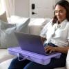 imageLAPGEAR Original Lap Desk  Large 179 x 13  Fits Up to 173 Laptops  Cushioned with Device Ledge Pencil Tray ampamp Handle  Portable ampamp Lightweight  Charcoal  Style No 45155Purple Amethyst
