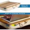 imageLAPGEAR Portable Laptop Lap Desk with Pillow Cushion AntiSlip Strip Tablet or Phone Storage Slot Pen and Pencil Pocket and Wrist Rest  Espresso Woodgrain  Fits 173quot Laptops  Style No 91342White Oak Woodgrain