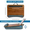 imageLAPGEAR Portable Laptop Lap Desk with Pillow Cushion AntiSlip Strip Tablet or Phone Storage Slot Pen and Pencil Pocket and Wrist Rest  Espresso Woodgrain  Fits 173quot Laptops  Style No 91342Espresso Woodgrain