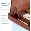 imageLAPGEAR Schoolhouse Lap Desk with Storage Compartments  Acacia Wood  Natural  Style No 45076Java
